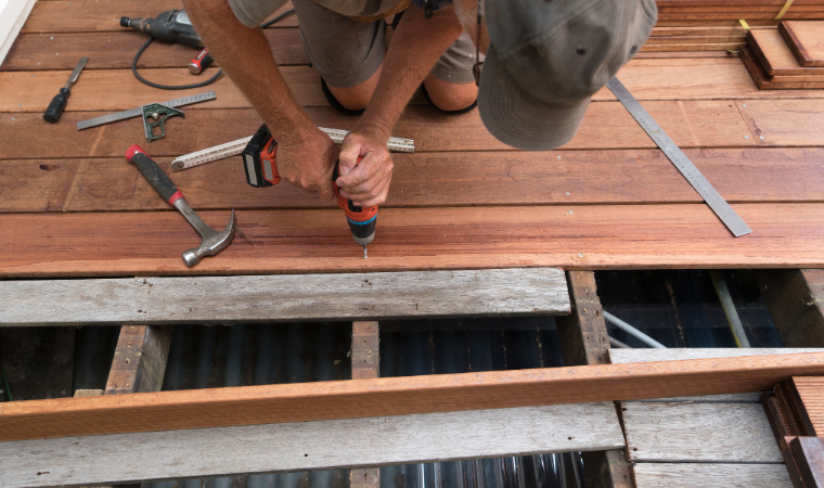 deck construction in Cassin